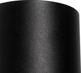 Okrągła designerska lampa ścienna czarna - Sabbir