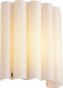 Lampa ścienna Japandi beżowa z lnem 26cm - Scallop