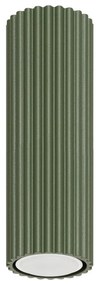 Plafon KARBON 20 zielony oliwkowy ryflowany SOLLUX  LIGHTING