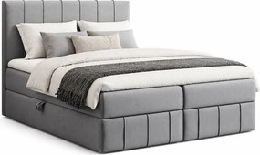 Szare łóżko kontynentalne z pojemnikiem 5 rozmiarów Z1-N17