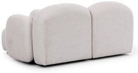 Kremowy narożnik z materiału bouclé (prawostronny/z szezlongiem) Orbit – Ropez