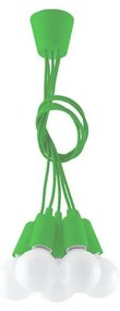 Lampa wisząca DIEGO 5 zielona SOLLUX  LIGHTING