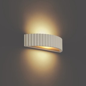 Skandynawska Lampa Ścienna Beżowa Organiczna - Gips