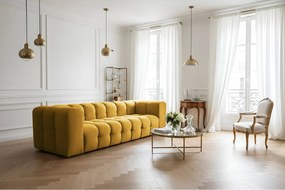 Sofa Baloo, 4-osobowa, do salonu, tkanina Tiffany, miodowy