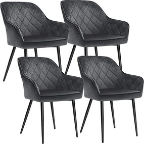 Krzesło jadalniane 62,5x60x85 cm szare