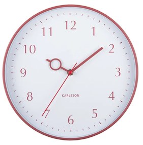 Zegar ścienny Karlsson 5992RD design czerwony, średnica 30 cm