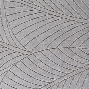 Dywan uniwersalny Nova 3D Listki szare koło 200 cm x 200 cm