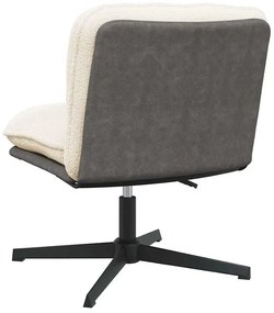 Kremowy tapicerowany fotel obrotowy W4-S63