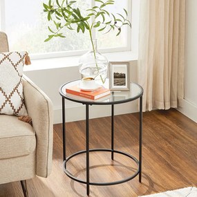 Szklany stolik pomocniczy loft Comiso 020
