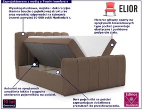 Brązowe łóżko kontynentalne chmurka N9-L01