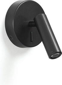 Lampa ?cienna MINIMAL nowoczesny i uniwersalny styl - ?r. 9,5 cm - 3W LED SMD - 200lm i 3K - w??czanie i wy??czanie - 300° i 90° stopni - stal i czer?