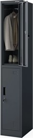 Szafka socjalna ubraniowa BHP antracytowa IGOR 1 Plus 316,5 x 1850 x 450 mm