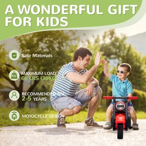 AIYAPLAY Pojazd na biegunach, Motocyklowy design, Muzyka i bańki mydlane, dla dzieci 2-5 lat, Czerwony