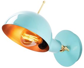 Kinkiet w jasnoniebiesko-złotym kolorze ø 15 cm Sivani – Opviq lights
