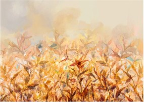 Obraz - Liście w jesiennych kolorach, obraz olejny (70x50 cm)