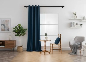 Zasłona zaciemniająca DREAM VELVET 140x250 cm, naftowy Zawieszanie: Metalowe pierścienie