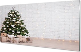 Szklany Panel Świąteczny Las Prezentów