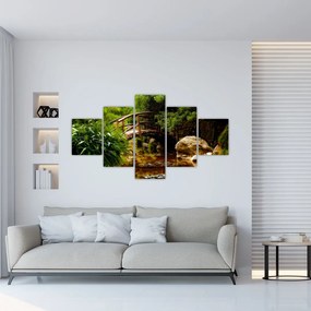 Obraz - Most nad rzeką (125x70 cm)