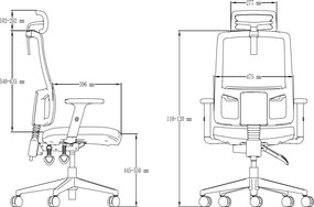 Fotel biurowy z atestem trudnopalności Popstar Mesh HR FR, zgodny z normą BHP