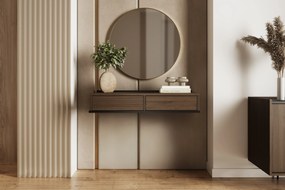 Konsola wisząca Zenar 100 cm z szufladami - orzech elegant / czarny