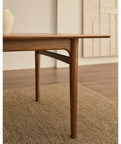 Rozkładany stół z dodatkowym blatem w dekorze orzecha 100x200 cm Elan – Kave Home