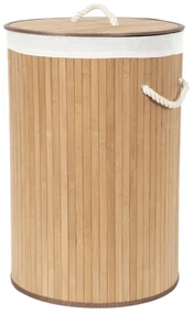 Compactor Kosz na brudne ubrania Bamboo okrągły, naturalny