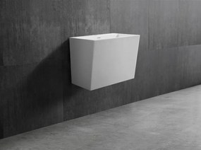 Umywalka ścienna TW18 z odlewu mineralnegoBiały mat - 50 x 35 x 40 cm