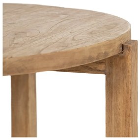 Okrągły stolik z litego drewna mindi ø 40 cm Dala – Ixia