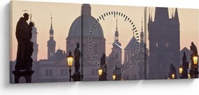 Obraz - Most Karola (z zegarem) (90x30 cm)