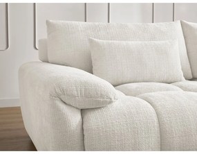 Biała sofa z tkaniny szenilowej 264 cm Ivane – Bobochic Paris