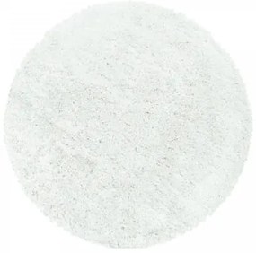 Dywan shaggy Fluffy Super Soft biały koło 120 cm x 120 cm