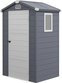 Outsunny schowek, 1,1 m², domek ogrodowy z dwuspadowym dachem, 133 x 102 x 180/208 cm