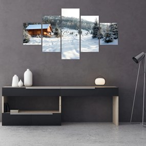Obraz - Górska chata (125x70 cm)