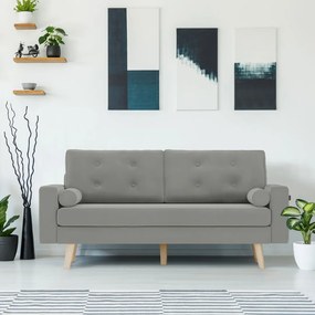 Szara sofa 3-osobowa MANDI VELVET