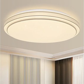 NETTLIFE Lampa sufitowa LED Ø 27 cm Nowoczesna lampa do sypialni Starry Sky 12 W Ciepła biała lampa Okrągła lampa kuchenna do przedpokoju w salonie