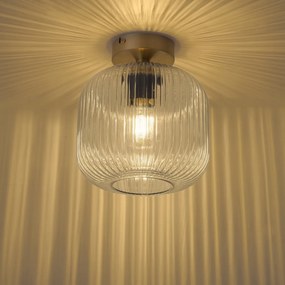 Lampa sufitowa w stylu art deco mosiądz - Karel
