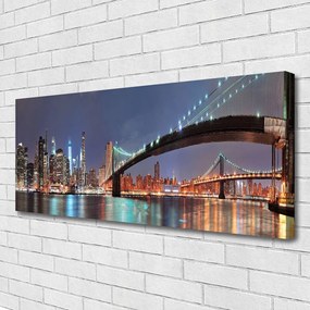 Obraz drukowany na płótnie Most nad Miejską Rzeką