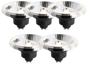 Zestaw 5 żarówek LED GU10 z 3-stopniową regulacją ściemniania 111 mm 10,5 W 770 lm 2700 K