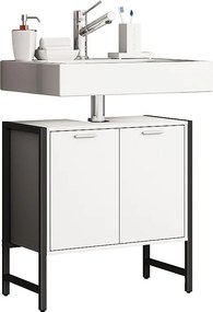 Drewniana szafka łazienkowa Edino drzwi obrotowe