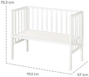 Białe łóżeczko 90x45 cm – Roba