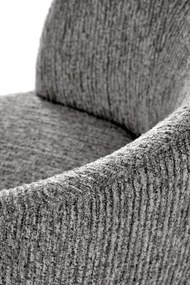 Krzesło tapicerowane, obrotowe szare, popiel K581