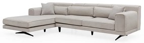 Beżowa sofa narożna Artie Jivago, narożnik lewy