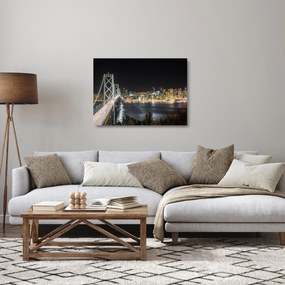 Obraz na szkle - Brooklyn Bridges i Nowy Jork (70x50 cm)