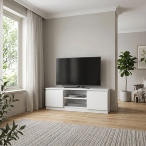 Szafka RTV stojąca NUDO 120 cm do Salonu pod Telewizor - Biały