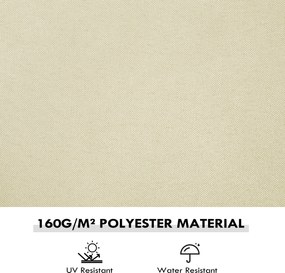 Outsunny Panele boczne do pawilonu, 4 elementy do ogrodowego namiotu, z zamkiem błyskawicznym, 3 x 4 m, kremowe | Aosom PL