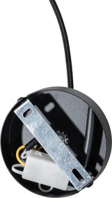 Lampa wisząca w stylu japandi, jedwab biały, 30 cm - Plu