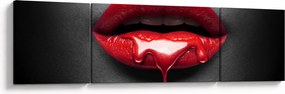 Obraz kobiecych ust (170x50 cm)