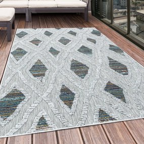 Dywan sznurkowy Bahama 3D romby wielokolorowe 200 cm x 290cm