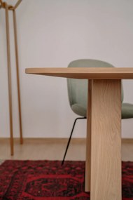 Kwadratowy stół z litego drewna dębowego SkoV 100x100 cm