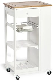 Wózek kuchenny z bambusowym blatem, 50 x 37 x 86,5 cm, ZELLER